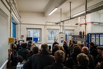 Präsentation des Forschungsprojektes vor Publikum